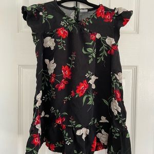 Floral Peasant Style Fluttersleeve Baby Dress